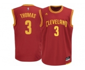 Men's Adidas Cleveland Cavaliers #3 Isaiah Thomas Authentic Wine Red Road NBA Jersey