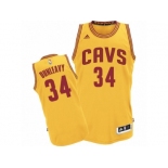 Men's Adidas Cleveland Cavaliers #34 Mike Dunleavy Swingman Gold Alternate NBA Jersey