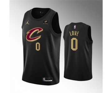 Men's Cleveland Cavaliers #0 Kevin Love Black Statement Edition Stitched Basketball Jersey