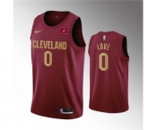 Men's Cleveland Cavaliers #0 Kevin Love Wine Icon Edition Stitched Basketball Jersey