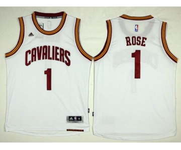 Men's Cleveland Cavaliers #1 Derrick Rose White Home Stitched NBA Jersey