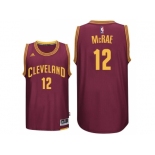 Men's Cleveland Cavaliers #12 Jordan McRae New Swingman Road Wine Jersey