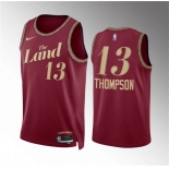 Men's Cleveland Cavaliers #13 Tristan Thompson Wine 2023-24 City Edition Stitched Jersey