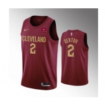 Men's Cleveland Cavaliers #2 Collin Sexton Wine Icon Edition Stitched Basketball Jersey