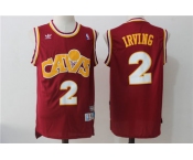 Men's Cleveland Cavaliers #2 Kyrie Irving Burgundy Hardwood Classics Soul Swingman Throwback Jersey