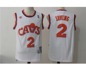 Men's Cleveland Cavaliers #2 Kyrie Irving White Hardwood Classics Soul Swingman Throwback Jersey