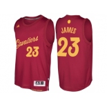 Men's Cleveland Cavaliers #23 LeBron James Burgundy 2016 Christmas Day NBA Swingman Jersey