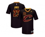 Men's Cleveland Cavaliers #23 LeBron James adidas Black Pride Swingman Jersey