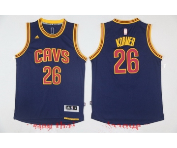 Men's Cleveland Cavaliers #26 Kyle Korver Navy Blue adidas Revolution 30 Swingman Stitched NBA Jersey