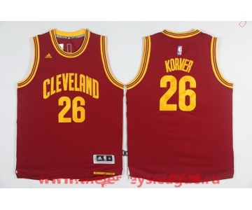 Men's Cleveland Cavaliers #26 Kyle Korver Red adidas Revolution 30 Swingman Stitched NBA Jersey