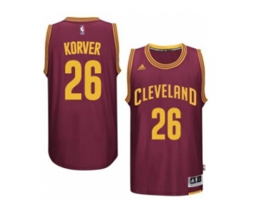 Men's Cleveland Cavaliers #26 Kyle Korver adidas Burgundy Player Swingman Road Jersey