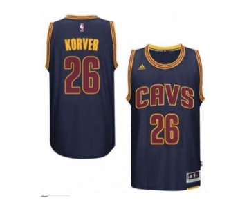 Men's Cleveland Cavaliers #26 Kyle Korver adidas Navy Player Swingman CavFanatic Jersey