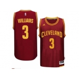 Men's Cleveland Cavaliers #3 Derrick Williams adidas Burgundy Player Swingman Road Jersey