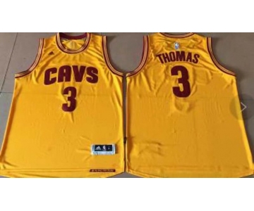 Men's Cleveland Cavaliers #3 Thomas Gold Alternate Stitched NBA Jersey