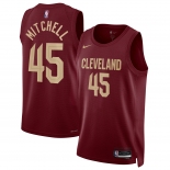 Men's Cleveland Cavaliers #45 Donovan Mitchell Red Nike Swingman Player Jersey