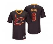 Men's Cleveland Cavaliers #6 Andrew Bogut adidas Black Player Swingman Sleeved Jersey