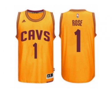 Men's Derrick Rose Cleveland Cavaliers #1 Alternate Gold New Swingman Jersey