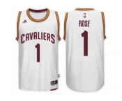 Men's Derrick Rose Cleveland Cavaliers #1 Home White New Swingman Jersey