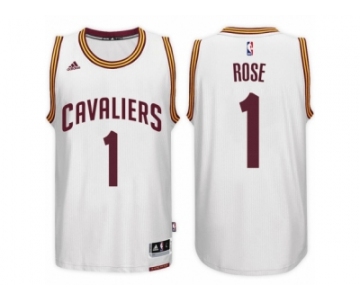 Men's Derrick Rose Cleveland Cavaliers #1 Home White New Swingman Jersey