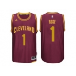 Men's Derrick Rose Cleveland Cavaliers #1 Road Maroon New Swingman Jersey