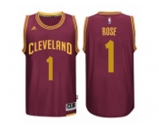 Men's Derrick Rose Cleveland Cavaliers #1 Road Maroon New Swingman Jersey