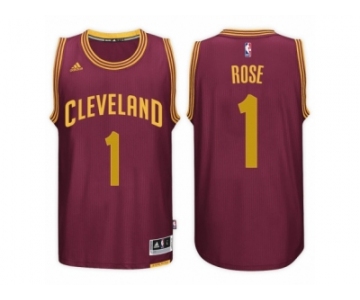 Men's Derrick Rose Cleveland Cavaliers #1 Road Maroon New Swingman Jersey