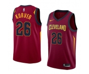 Men's Nike Cavaliers #26 Kyle Korver Red Stitched NBA Swingman Jersey