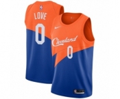 Men's Nike Cleveland Cavaliers #0 Kevin Love Authentic Blue NBA Jersey - City Edition