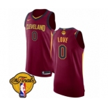 Men's Nike Cleveland Cavaliers #0 Kevin Love Authentic Maroon 2018 NBA Finals Bound NBA Jersey - Icon Edition