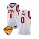 Men's Nike Cleveland Cavaliers #0 Kevin Love Authentic White 2018 NBA Finals Bound NBA Jersey - Association Edition