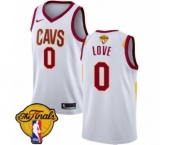 Men's Nike Cleveland Cavaliers #0 Kevin Love Authentic White 2018 NBA Finals Bound NBA Jersey - Association Edition