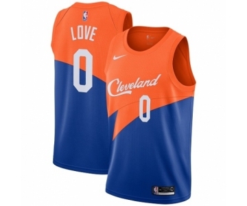 Men's Nike Cleveland Cavaliers #0 Kevin Love Swingman Blue NBA Jersey - City Edition