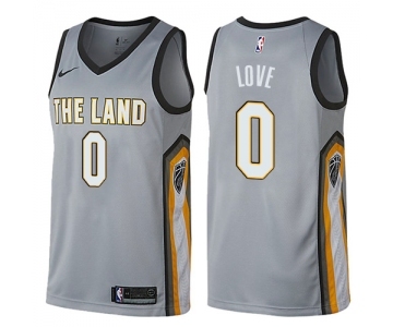 Men's Nike Cleveland Cavaliers #0 Kevin Love Swingman Gray NBA Jersey - City Edition