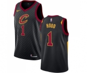 Men's Nike Cleveland Cavaliers #1 Rodney Hood Authentic Black NBA Jersey Statement Edition