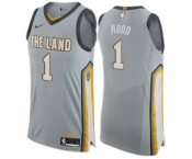 Men's Nike Cleveland Cavaliers #1 Rodney Hood Authentic Gray NBA Jersey - City Edition