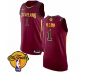 Men's Nike Cleveland Cavaliers #1 Rodney Hood Authentic Maroon 2018 NBA Finals Bound NBA Jersey - Icon Edition