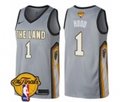 Men's Nike Cleveland Cavaliers #1 Rodney Hood Swingman Green Salute to Service 2018 NBA Finals Bound NBA Jersey