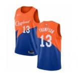 Men's Nike Cleveland Cavaliers #13 Tristan Thompson Authentic Blue NBA Jersey - City Edition