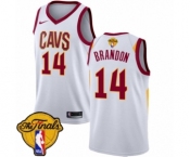 Men's Nike Cleveland Cavaliers #14 Terrell Brandon Authentic White 2018 NBA Finals Bound NBA Jersey - Association Edition