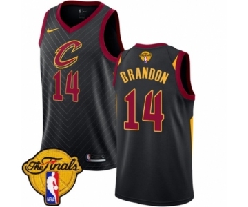 Men's Nike Cleveland Cavaliers #14 Terrell Brandon Swingman Black 2018 NBA Finals Bound NBA Jersey Statement Edition