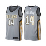 Men's Nike Cleveland Cavaliers #14 Terrell Brandon Swingman Gray NBA Jersey - City Edition