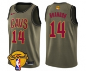 Men's Nike Cleveland Cavaliers #14 Terrell Brandon Swingman Green Salute to Service 2018 NBA Finals Bound NBA Jersey