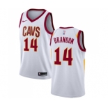 Men's Nike Cleveland Cavaliers #14 Terrell Brandon Swingman White Home NBA Jersey - Association Edition