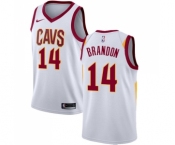 Men's Nike Cleveland Cavaliers #14 Terrell Brandon Swingman White Home NBA Jersey - Association Edition