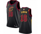 Men's Nike Cleveland Cavaliers #16 Cedi Osman Authentic Black 2018 NBA Finals Bound NBA Jersey Statement Edition