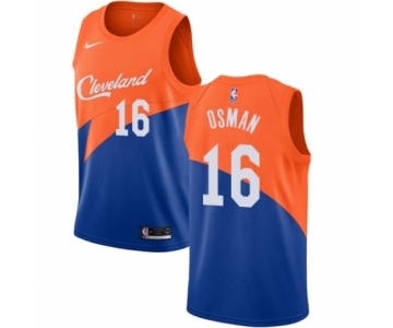 Men's Nike Cleveland Cavaliers #16 Cedi Osman Authentic Blue NBA Jersey - City Edition