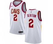 Men's Nike Cleveland Cavaliers #2 Collin Sexton Authentic White NBA Jersey - Association Edition