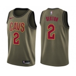 Men's Nike Cleveland Cavaliers #2 Collin Sexton Swingman Green Salute to Service NBA Jersey