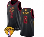 Men's Nike Cleveland Cavaliers #2 Kyrie Irving Authentic Black 2018 NBA Finals Bound NBA Jersey Statement Edition