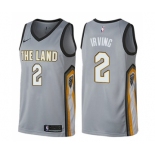 Men's Nike Cleveland Cavaliers #2 Kyrie Irving Swingman Gray NBA Jersey - City Edition